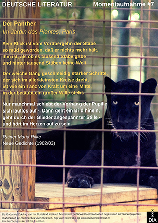 Poster met het gedicht 'Der Panther'