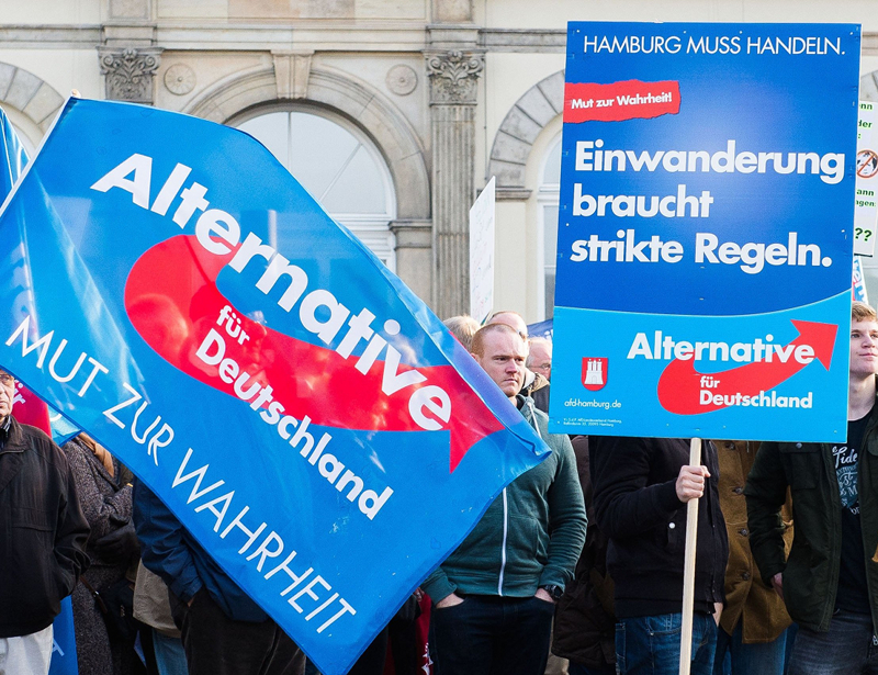 AfD-posters. Afb.: dpa