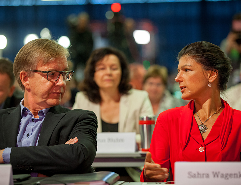 Bartsch en Wagenknecht. Afb.: flickr/Die Linke/cc