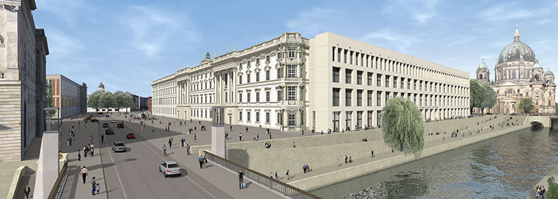 De Ostfassade. © Stiftung Berliner Schloss – Humboldtforum / Franco Stella