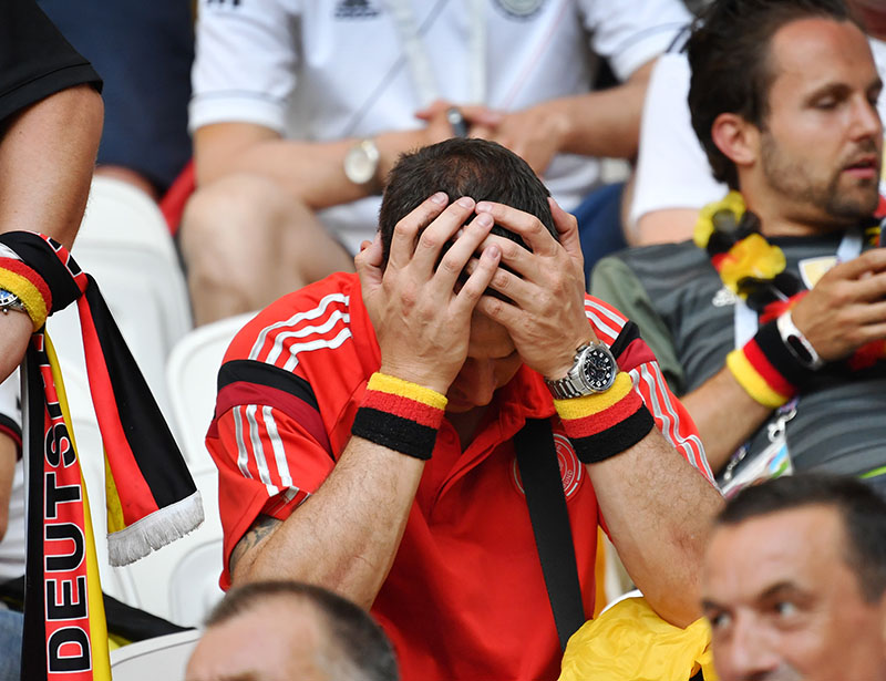 Verdriet en leedvermaak na Duitse WK-uitschakeling