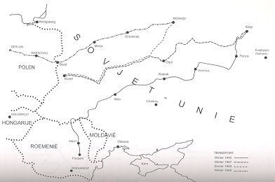 De tocht van Maas als krijgsgevangene door Oost-Europa.