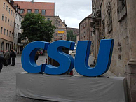 Campagnestand van de CSU in Neurenberg. Afb: www.csu.de