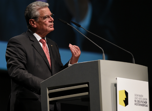 Gauck op de Historikertag. Afb.: dpa/pic.-all.