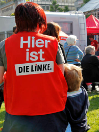 Die Linke geldt als een outsider bij de bondsdagverkiezingen in september. Afb: die-linke.de