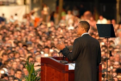 Obama riep in Berlijn op tot meer internationale samenwerking. Afb: DPA/Picture Alliance