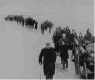Vluchtelingentrek in 1945. Afbeelding: DHM, www.dhm.de/lemo