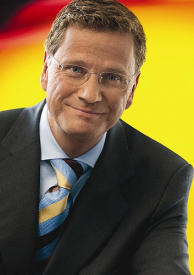 Guido Westerwelle probeert de modale man voor de liberale FDP te winnen. Afb: Liberale, flickr.com