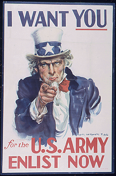  ©http://arcweb.archives.gov ‘I want you for the US Army. Enlist now!’ Poster uit 1941-1945